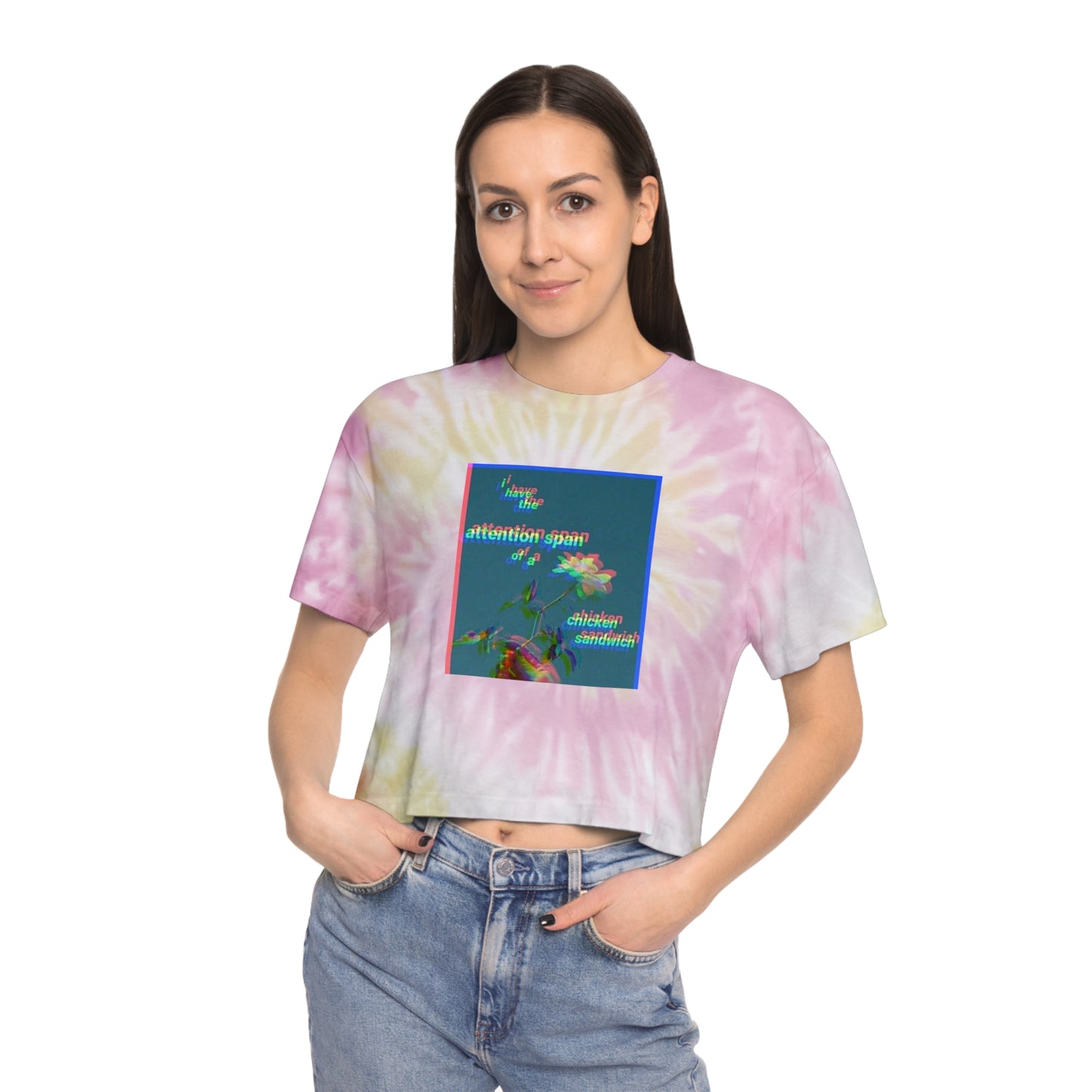 Chicken Sandwich Attention Span Tie Dye Shirt