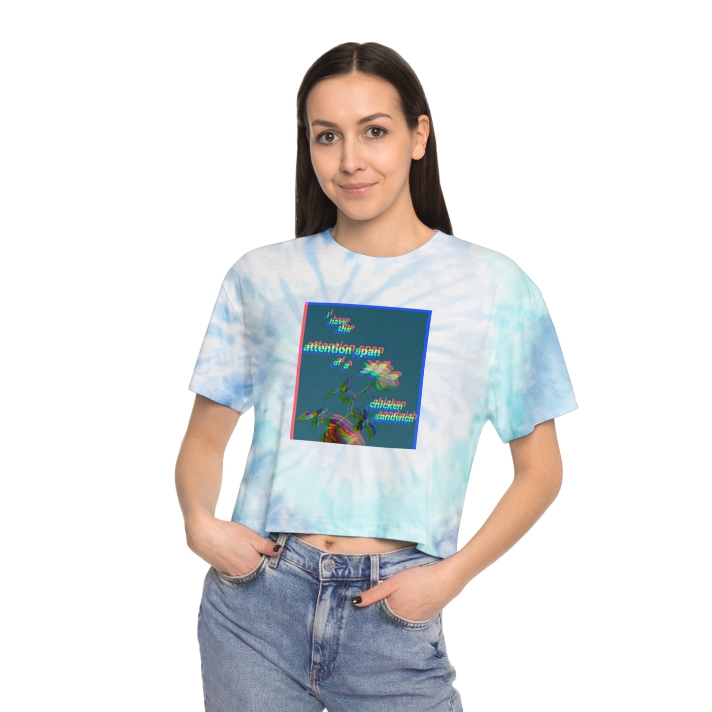 Chicken Sandwich Attention Span Tie Dye Shirt