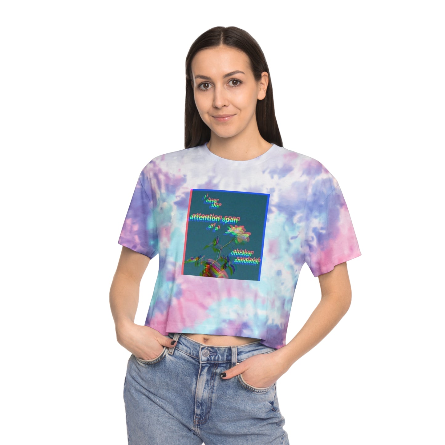Chicken Sandwich Attention Span Tie Dye Shirt